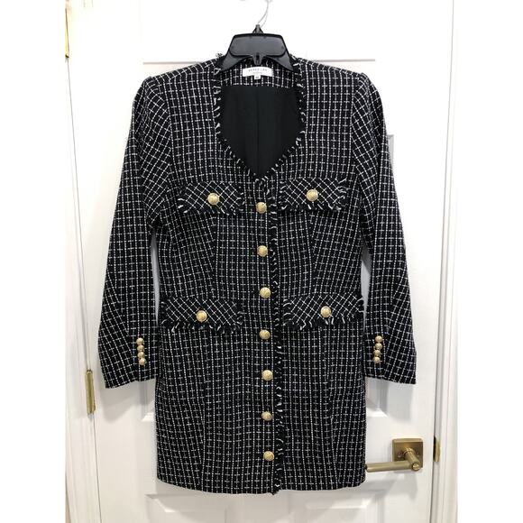 Derek Lam Collective Constance Black Tweed Jacket Dress - Picture 10 of 11